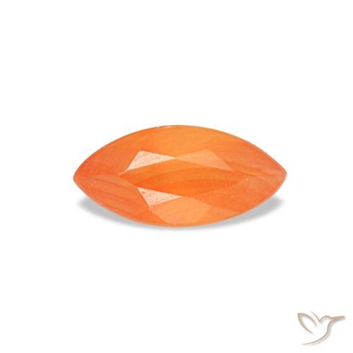 Cornalina naranja de 0,14 ct, marquesa, transparente