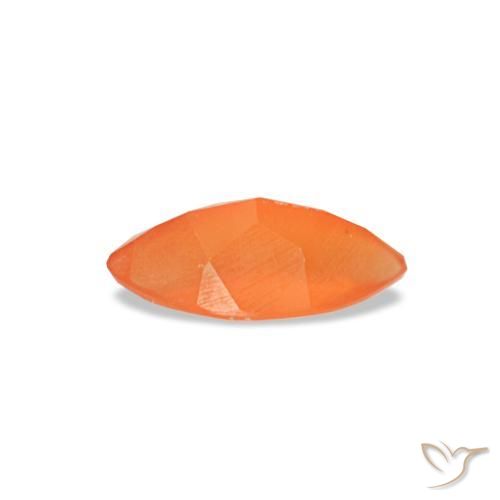 Cornalina naranja natural de 0,14 ct, marquesa, transparente