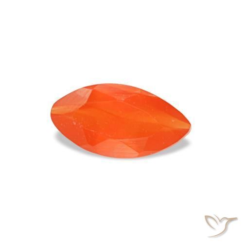 Cornalina naranja natural de 0,22 ct, marquesa, transparente