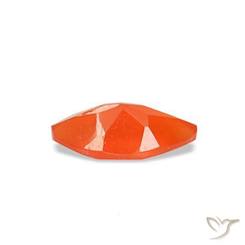 Cornalina naranja natural de 0,22 ct, marquesa, transparente