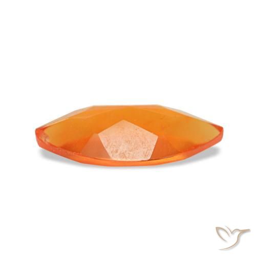 Cornalina naranja natural de 0,39 ct, marquesa, transparente