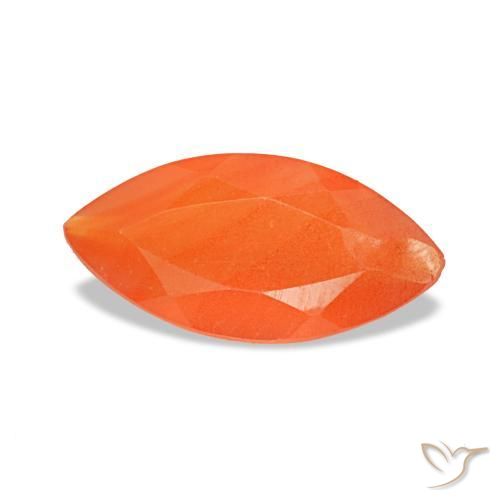 Cornalina naranja natural de 0,36 ct, marquesa, transparente