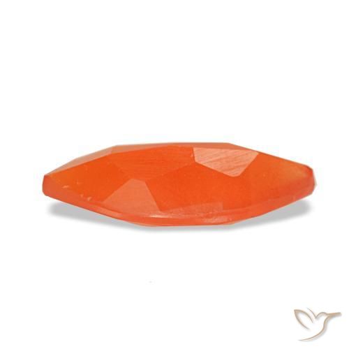 Cornalina naranja natural de 0,36 ct, marquesa, transparente