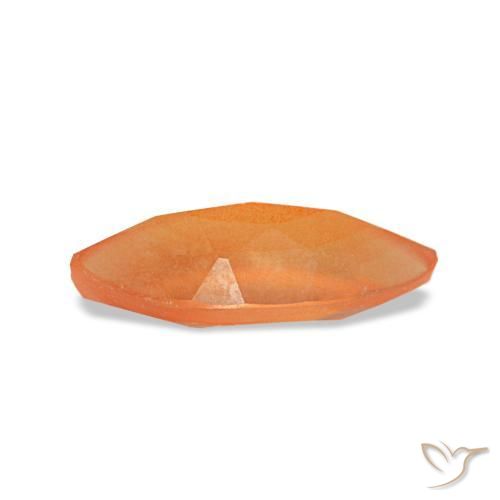 Cornalina naranja natural de 0,44 ct, marquesa, transparente