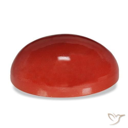 Cornalina rojo natural de 13,90 ct, corte óvalo, opaco