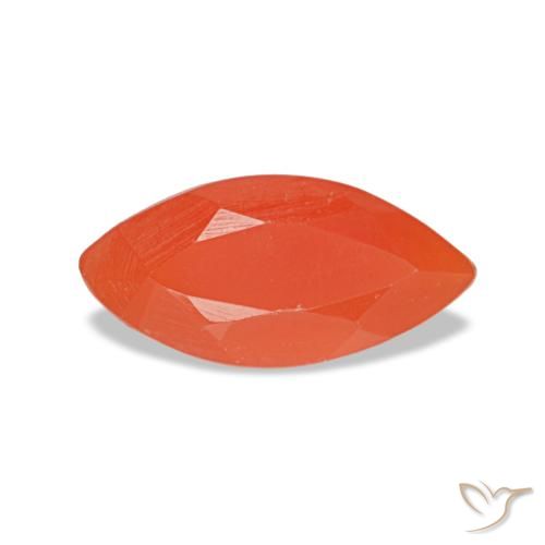 Cornalina rojo de 0,48 ct, marquesa, translúcido