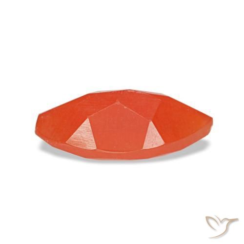 Cornalina rojo natural de 0,48 ct, marquesa, translúcido