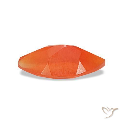 Cornalina rojo natural de 0,39 ct, marquesa, transparente
