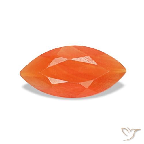 Cornalina naranja natural de 0,32 ct, marquesa, transparente
