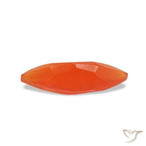 Cornalina naranja natural de 0,32 ct, marquesa, transparente
