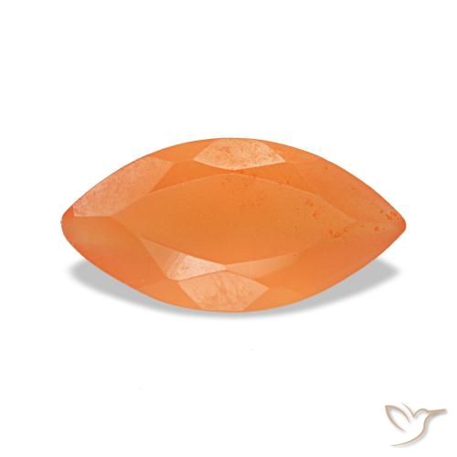 Cornalina naranja natural de 0,50 ct, marquesa, transparente