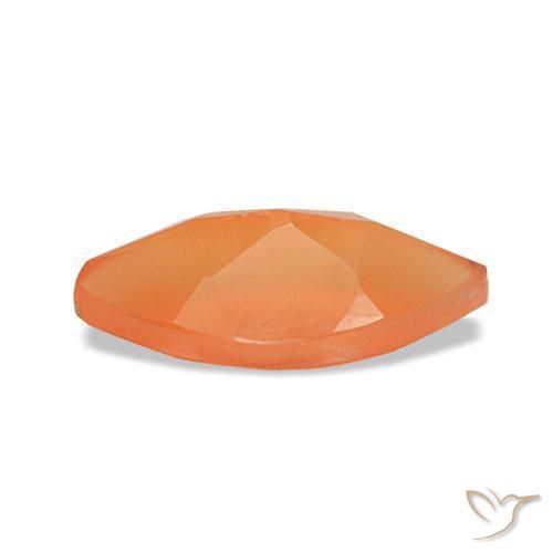 Cornalina naranja natural de 0,50 ct, marquesa, transparente