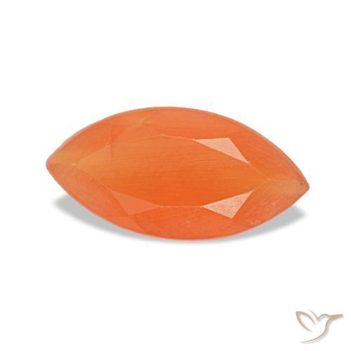 Cornalina naranja natural de 0,44 ct, marquesa, transparente