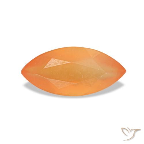 0.35ct Natural Naranja albaricoque Cornalina, Marquesa, Transparente, Photo A