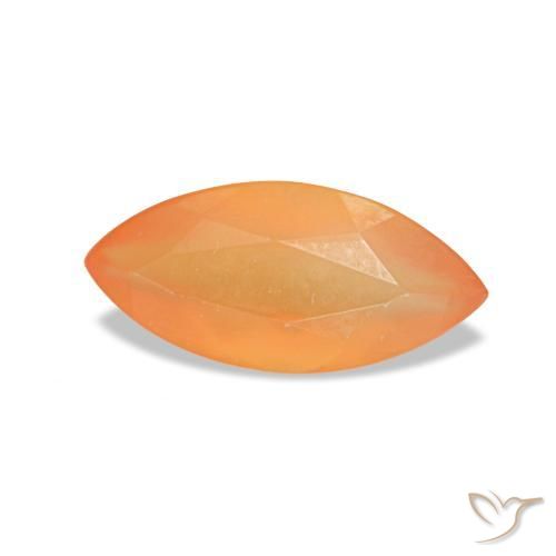 Cornalina naranja natural de 0,35 ct, marquesa, transparente