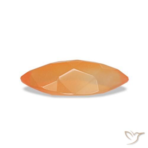 Cornalina naranja natural de 0,35 ct, marquesa, transparente