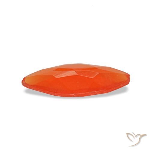 Cornalina naranja natural de 0,28 ct, marquesa, transparente