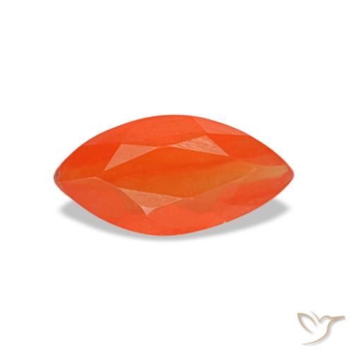 Cornalina rojo de 0,44 ct, marquesa, transparente