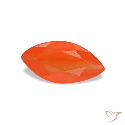 Cornalina rojo natural de 0,44 ct, marquesa, transparente