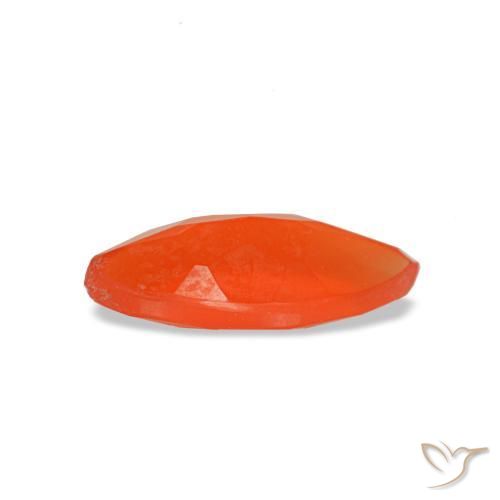 Cornalina rojo natural de 0,44 ct, marquesa, transparente