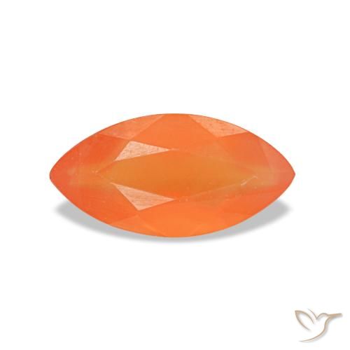Cornalina naranja de 0,36 ct, marquesa, transparente