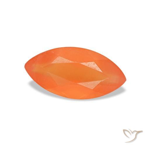 Cornalina naranja natural de 0,36 ct, marquesa, transparente