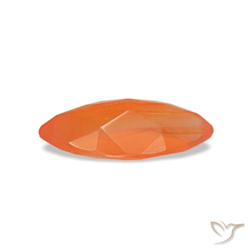 Cornalina naranja natural de 0,36 ct, marquesa, transparente