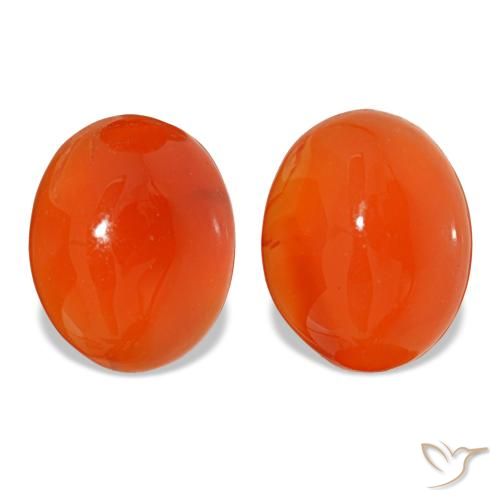 Gemas de cornalina rojo natural de 4,82 ct, corte óvalo, translúcido