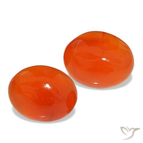 Gemas de cornalina rojo natural de 4,82 ct, corte óvalo, translúcido