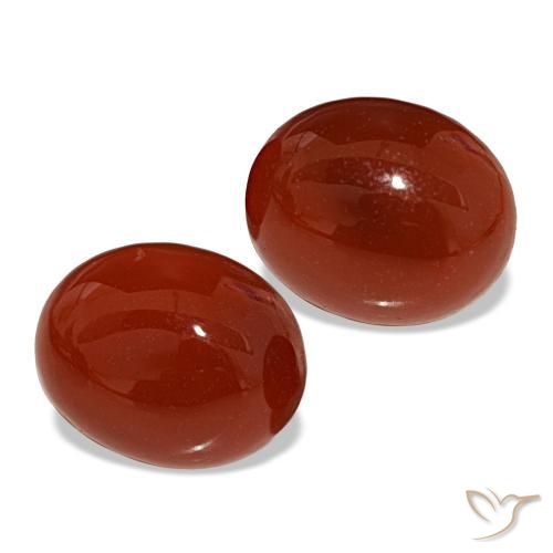 Gemas de cornalina rojo natural de 7,52 ct, corte óvalo, translúcido
