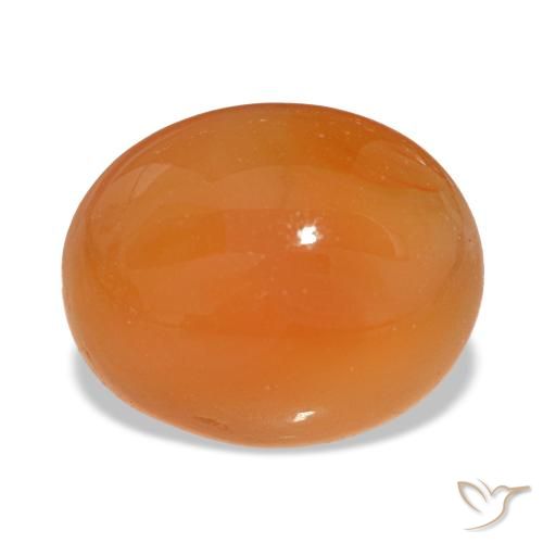 Cornalina naranja de 3,32 ct, ovalado, translúcido