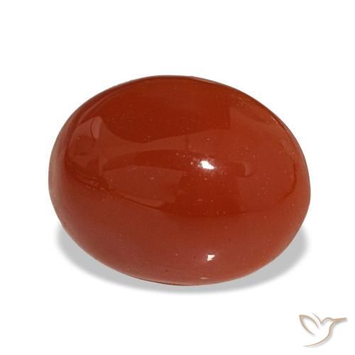 Cornalina rojo natural de 2,20 ct, corte óvalo, translúcido