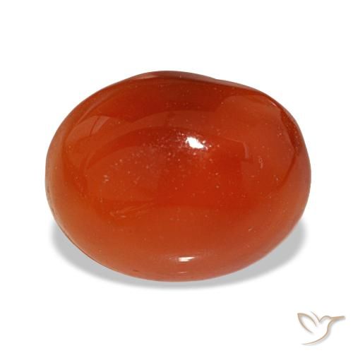 Cornalina rojo de 2,63 ct, ovalado, translúcido