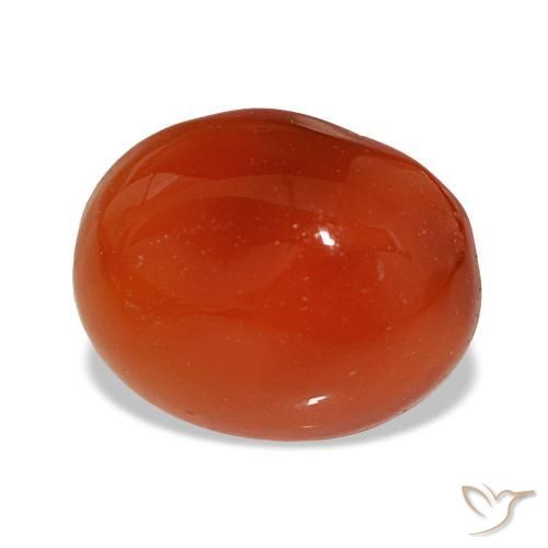Cornalina rojo natural de 2,63 ct, corte óvalo, translúcido