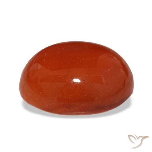 Cornalina rojo natural de 2,63 ct, corte óvalo, translúcido