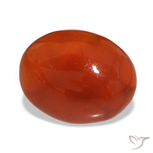 Cornalina rojo natural de 2,19 ct, corte óvalo, translúcido