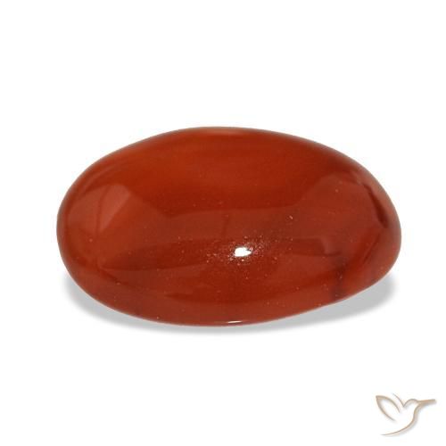 Cornalina rojo natural de 2,19 ct, corte óvalo, translúcido