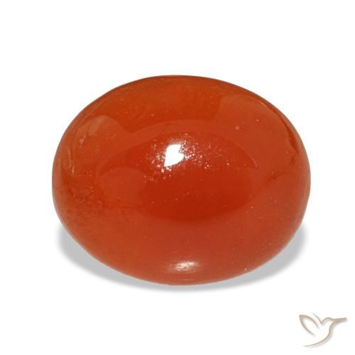 Cornalina rojo natural de 2,28 ct, corte óvalo, translúcido