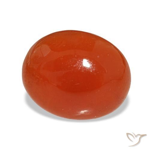 Cornalina rojo natural de 2,28 ct, corte óvalo, translúcido
