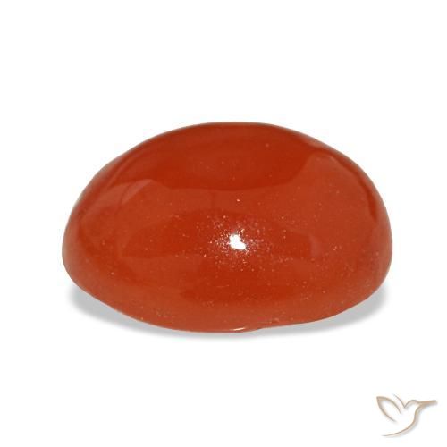 Cornalina rojo natural de 2,28 ct, corte óvalo, translúcido