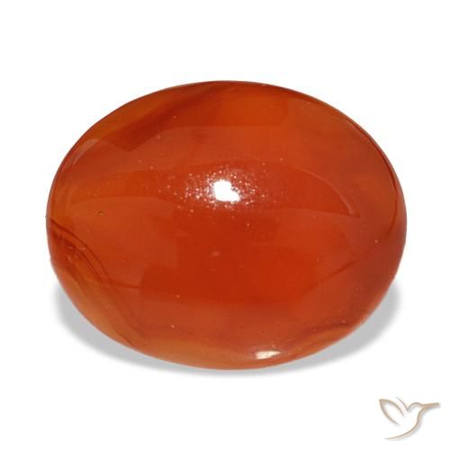 Cornalina rojo de 2,85 ct, ovalado, translúcido