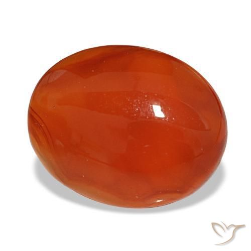 Cornalina rojo natural de 2,85 ct, corte óvalo, translúcido