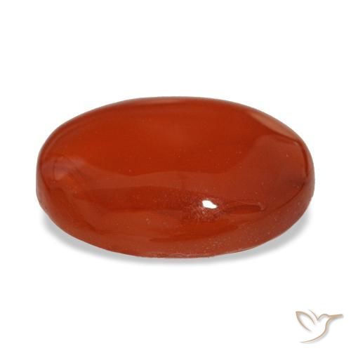 Cornalina rojo natural de 2,85 ct, corte óvalo, translúcido