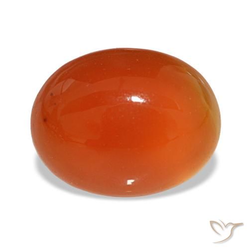 Cornalina rojo natural de 2,55 ct, corte óvalo, translúcido