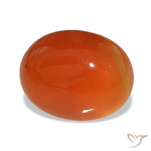 Cornalina rojo natural de 2,55 ct, corte óvalo, translúcido