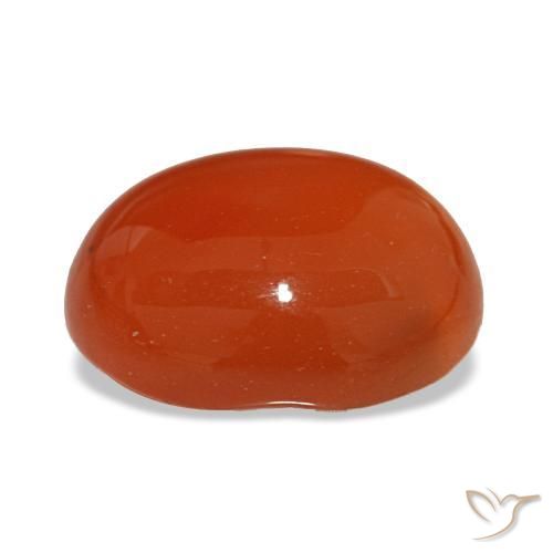 Cornalina rojo natural de 2,55 ct, corte óvalo, translúcido