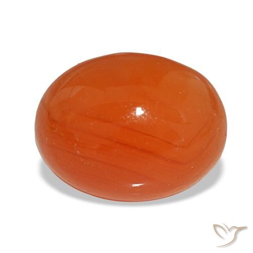 Cornalina rojo natural de 2,18 ct, corte óvalo, translúcido