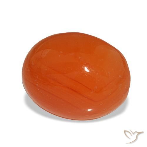 Cornalina rojo natural de 2,18 ct, corte óvalo, translúcido
