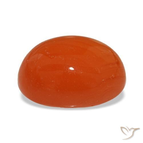 Cornalina rojo natural de 2,18 ct, corte óvalo, translúcido