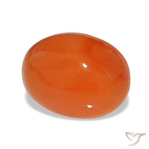Cornalina rojo natural de 2,38 ct, corte óvalo, translúcido